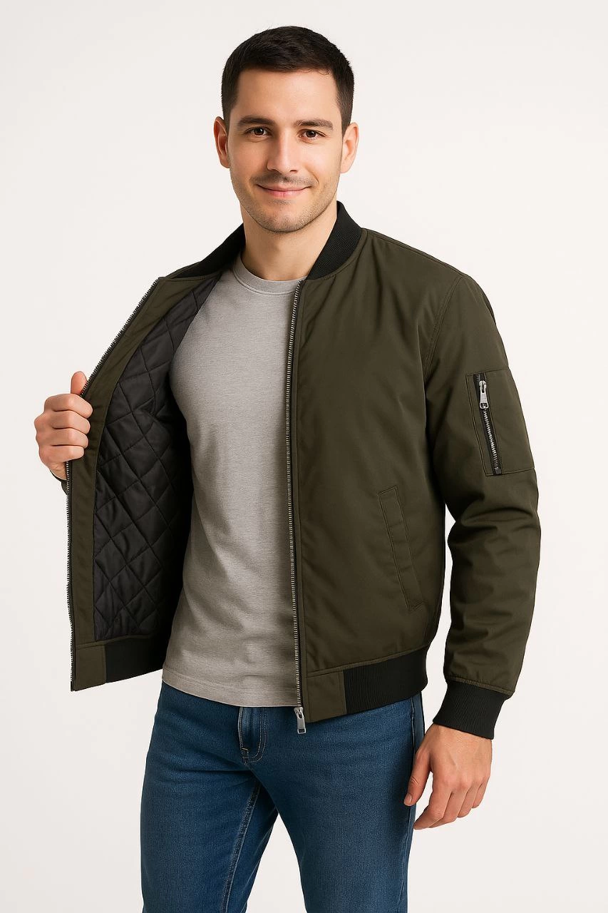 Bomber Mont Ceket - Haki -