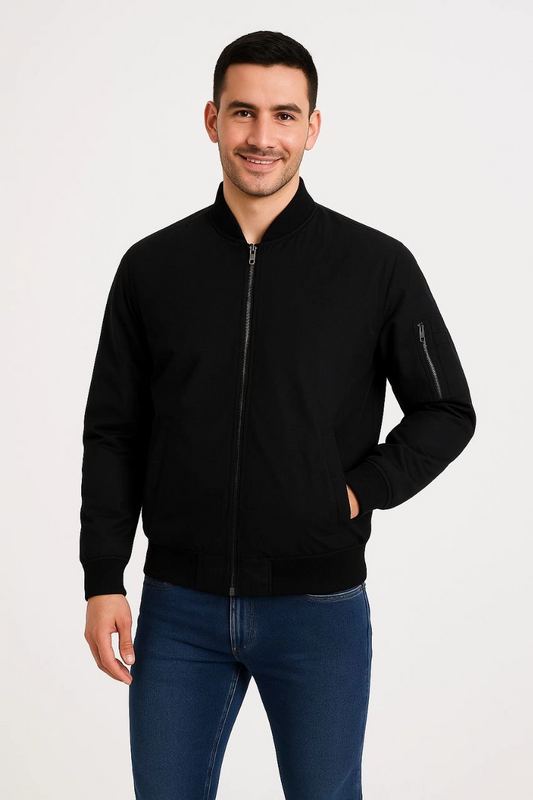 Bomber Mont Ceket - Siyah -