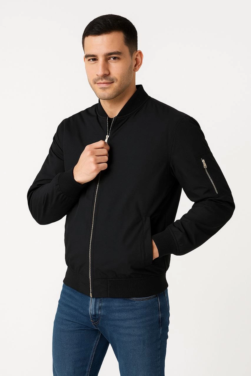Bomber Mont Ceket - Siyah -