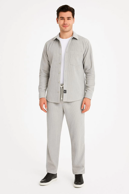 Kadife Oversize Takım  Gri -