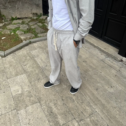 Kadife Oversize Takım  Gri -