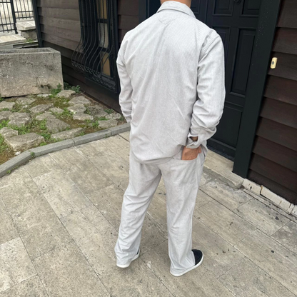 Kadife Oversize Takım  Gri -