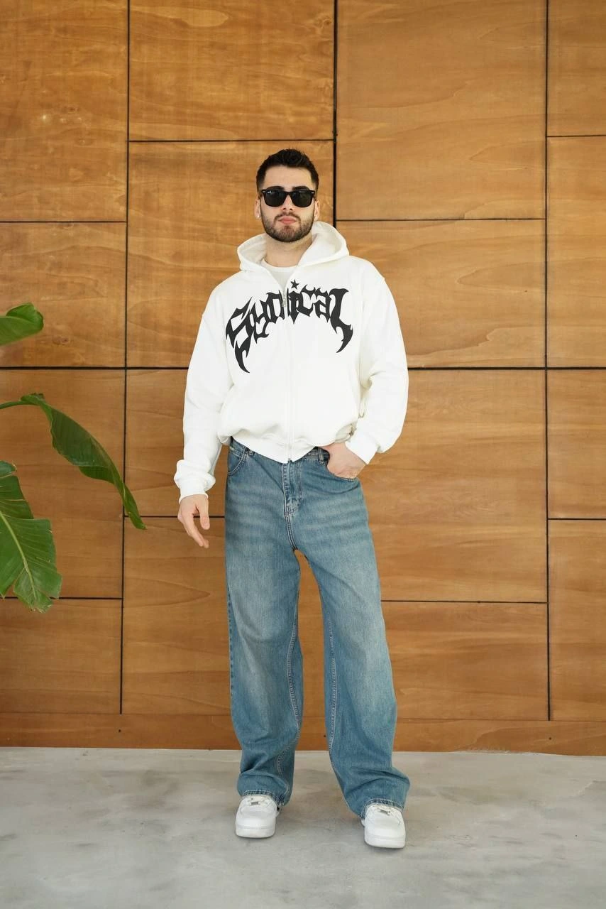 Kapüşonlu Sweatshirt Hoodie - Beyaz