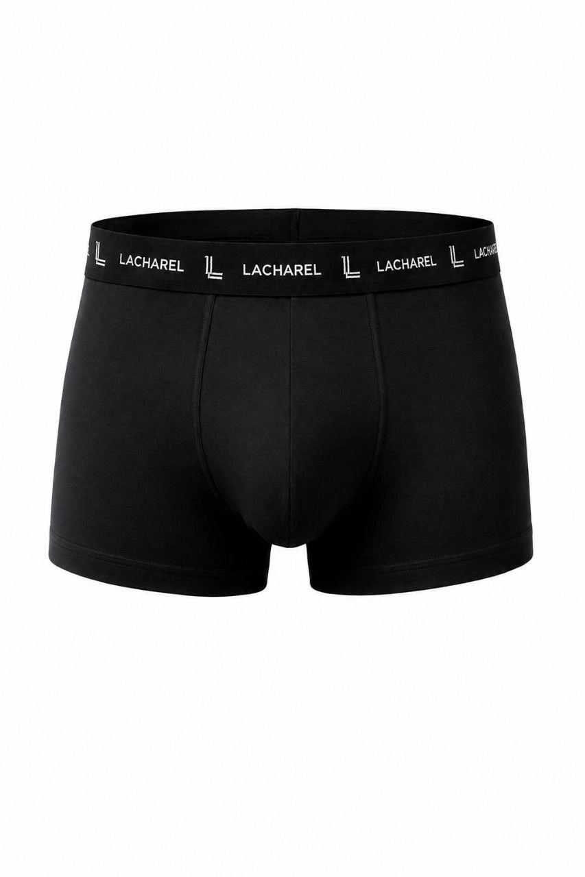 Erkek Likralı Pamuklu Nefes Alan Penye Boxer 2'Li Paket - Siyah  Lacivert