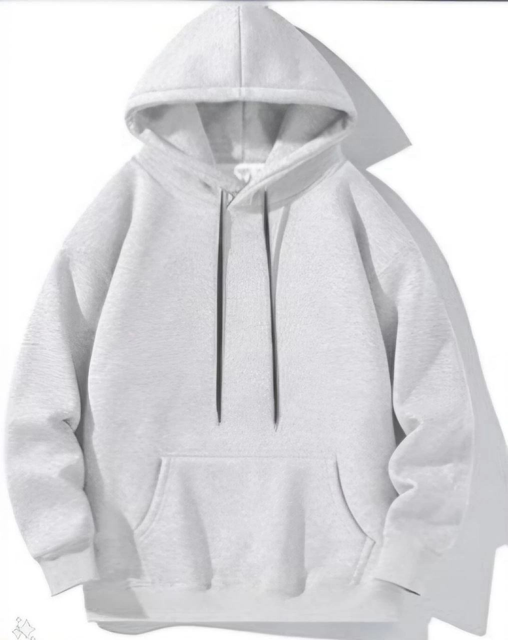 Uzun Kol Kapşonlu Basic Sweatshirt hoodie - Gri