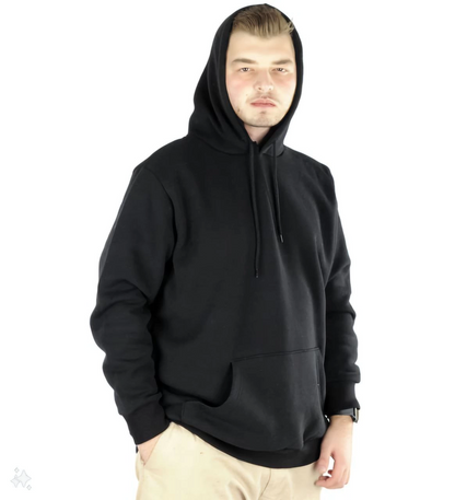 Uzun Kol Kapşonlu Basic Sweatshirt hoodie - Siyah