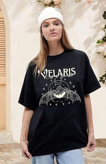 Bisiklet Yaka Baskılı T-shirt - Siyah -