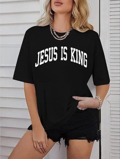 Bisiklet Yaka Kısa Kol Baskılı T-shirt - Siyah -