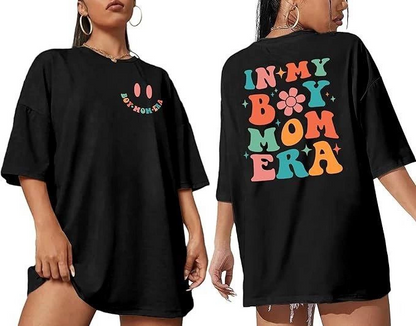 Bisiklet Yaka Kısa Kol Baskılı T-shirt - Siyah -