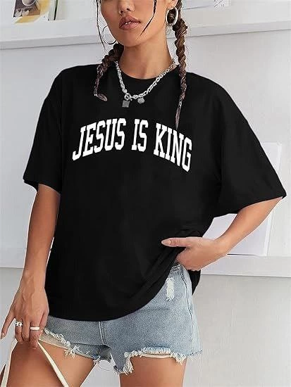 Bisiklet Yaka Kısa Kol Baskılı T-shirt - Siyah -