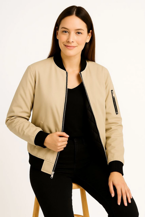 Bomber Mont Ceket - bej -