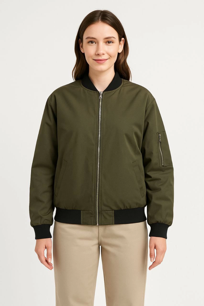 Bomber Mont Ceket - Haki -