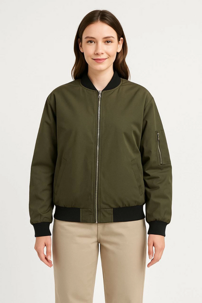 Bomber Mont Ceket - Haki -