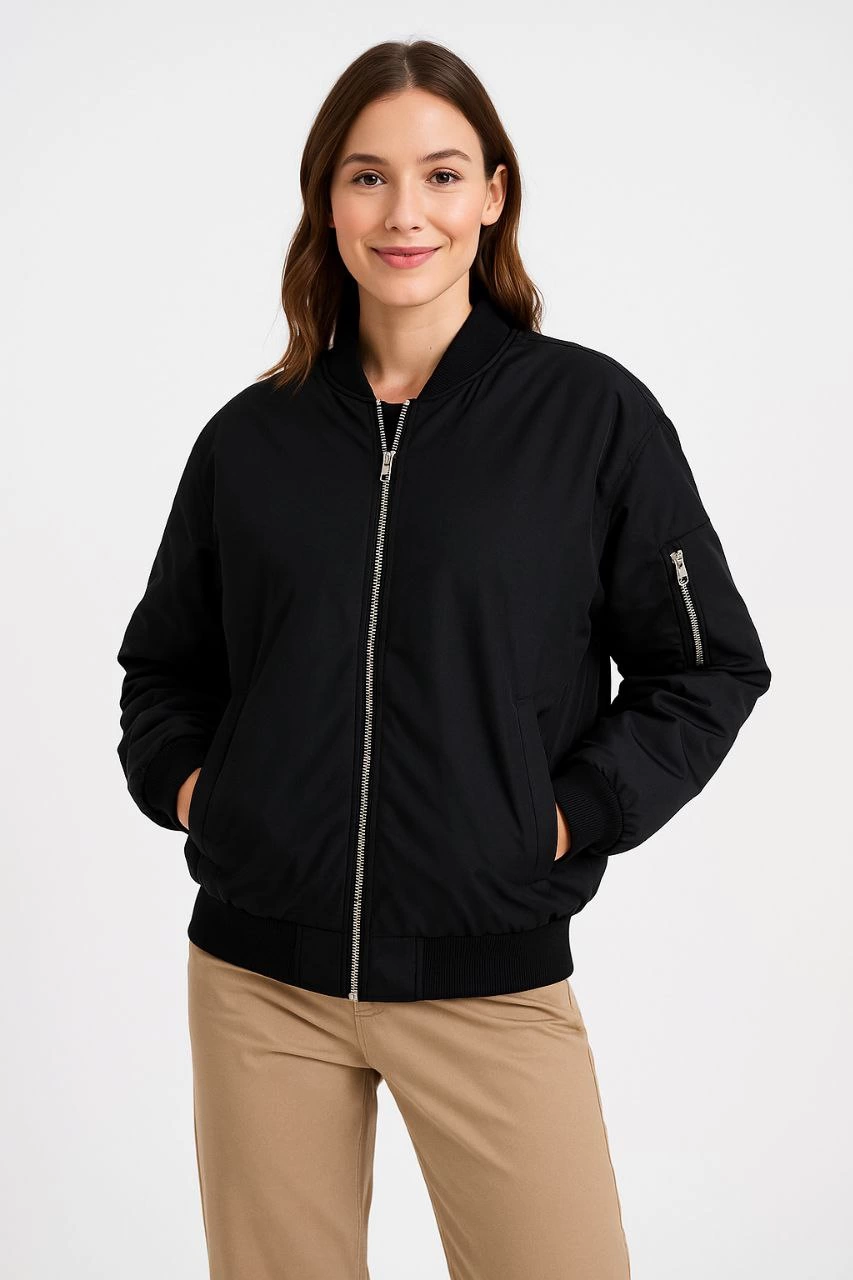 Bomber Mont Ceket Siyah -