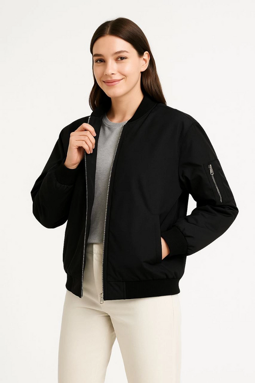 Bomber Mont Ceket Siyah -
