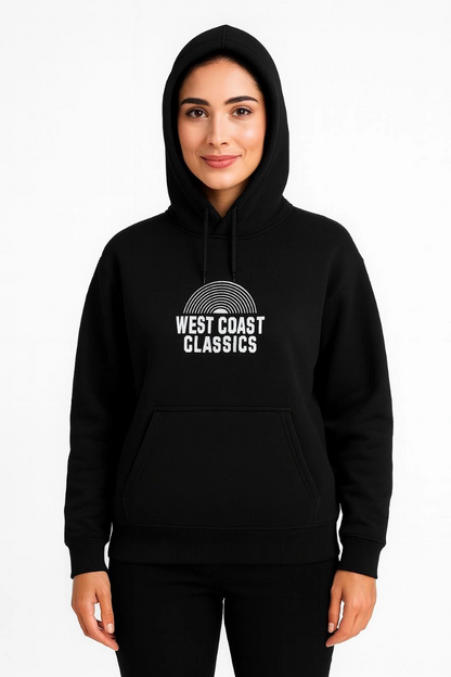 Kapşonlu Sweatshirt - Oversize'West Coast Classics' - Siyah -