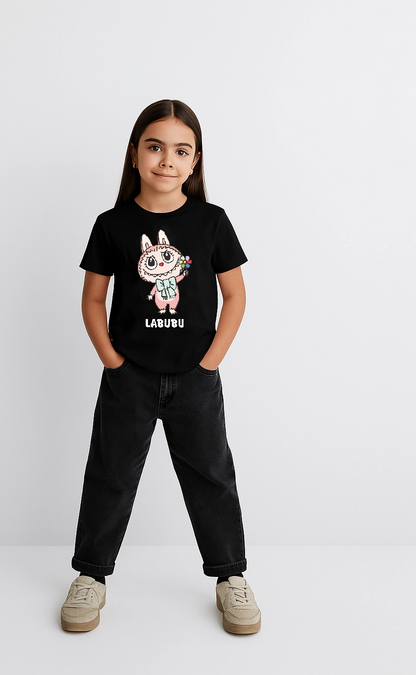 Labubu   Baskılı T-Shirt - Siyah -