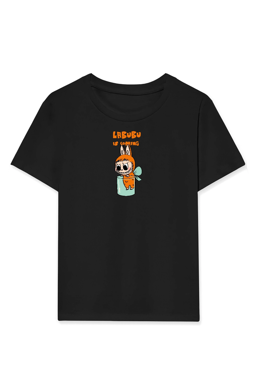 Labubu   Baskılı T-Shirt - Siyah -