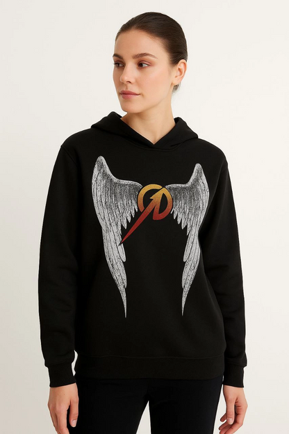 Metallica İki İplik Kapüşonlu Ön ve Arka Baskılı hoodie - Siyah -