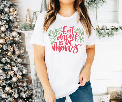 Noel İçin Özel Tasarım T-shirt - Beyaz -