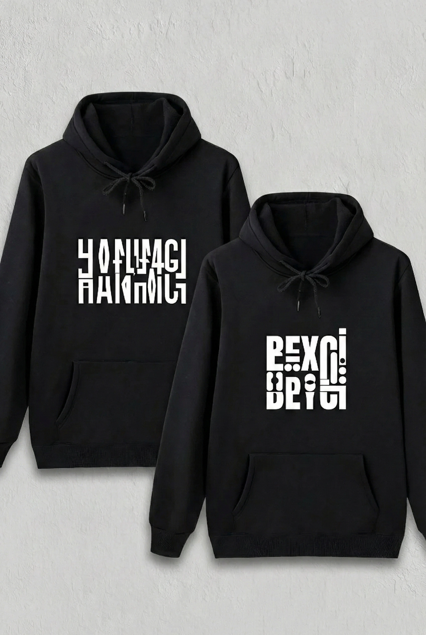 Sevgililer Günü Özel Kapüşonlu Hanımcı Baskılı Oversize Sweatshirt - Siyah