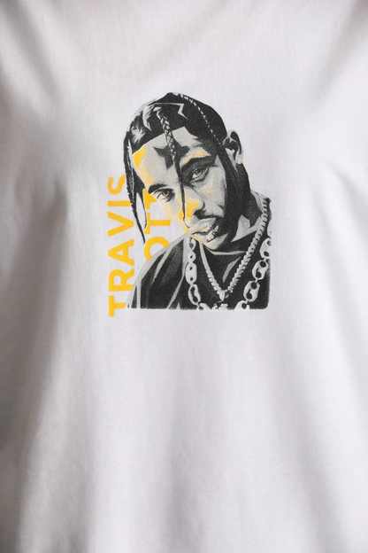 Baskılı Oversize T-Shirt - Beyaz -