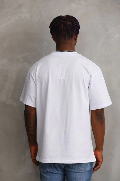 Baskılı Oversize T-Shirt - Beyaz -
