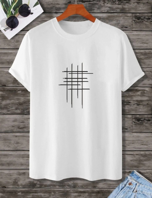 Baskılı Oversize T-Shirt - Beyaz -