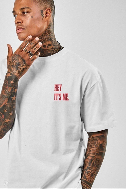 Baskılı Oversize T-Shirt - Beyaz -