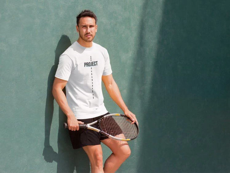 Bisiklet Yaka Baskılı Oversize T-Shirt - Beyaz -