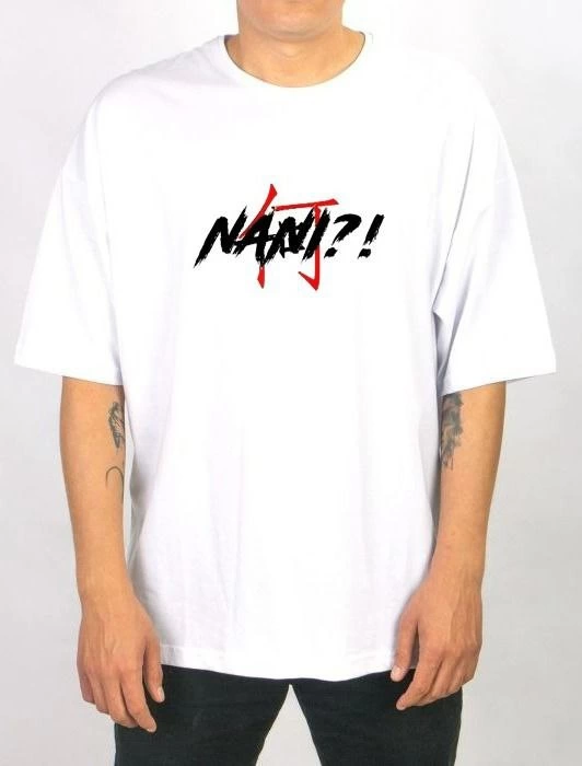 Bisiklet Yaka Baskılı Oversize T-Shirt - Beyaz -