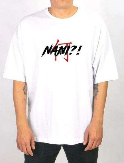 Bisiklet Yaka Baskılı Oversize T-Shirt - Beyaz -