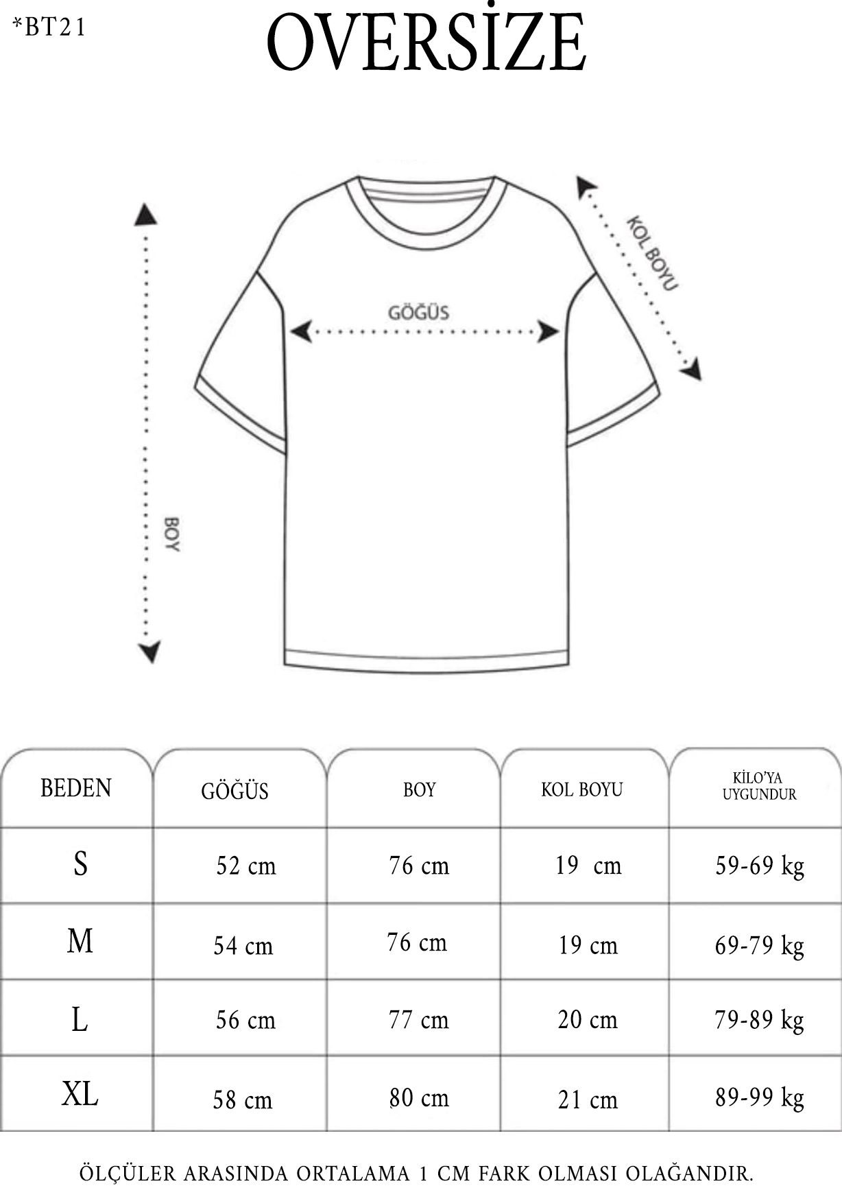 Bisiklet Yaka Baskılı Oversize T-Shirt - Beyaz