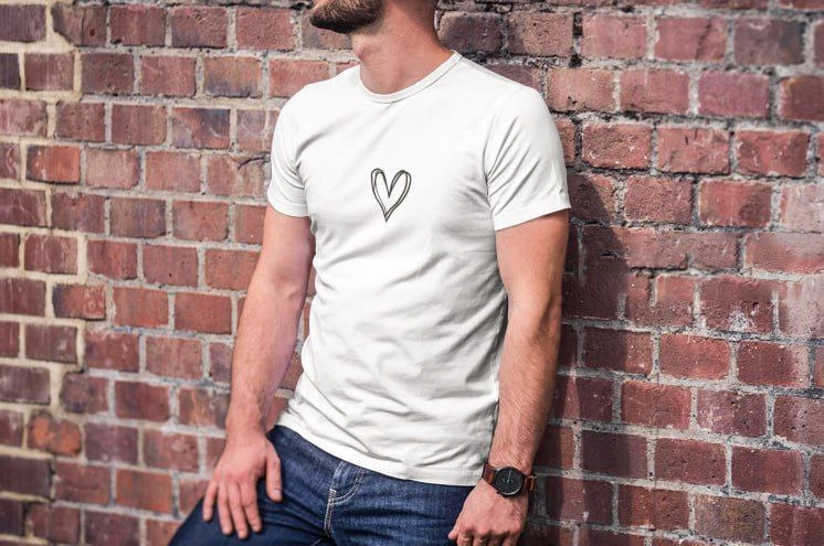 Bisiklet Yaka Baskılı Oversize T-Shirt - Beyaz -