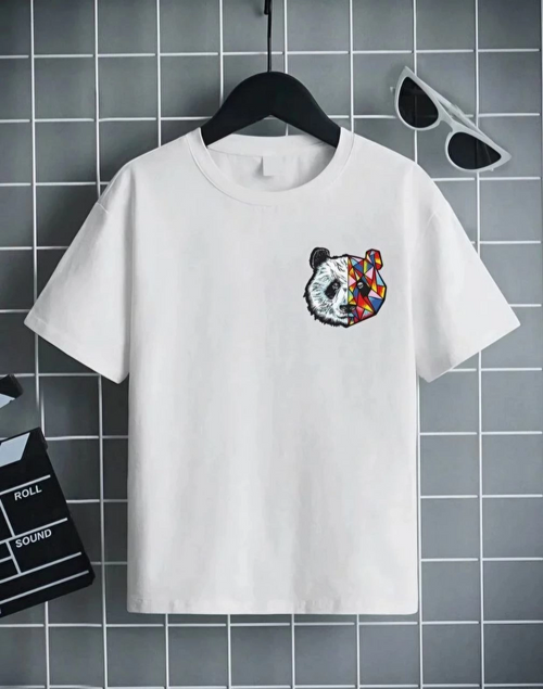 Çocuk Baskılı T-Shirt - Beyaz