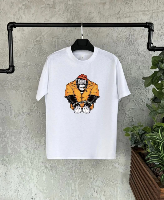 Çocuk Baskılı T-Shirt - Beyaz