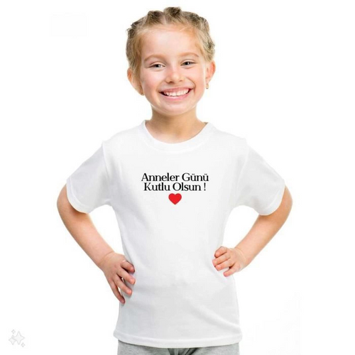 Çocuk Baskılı T-Shirt - Beyaz