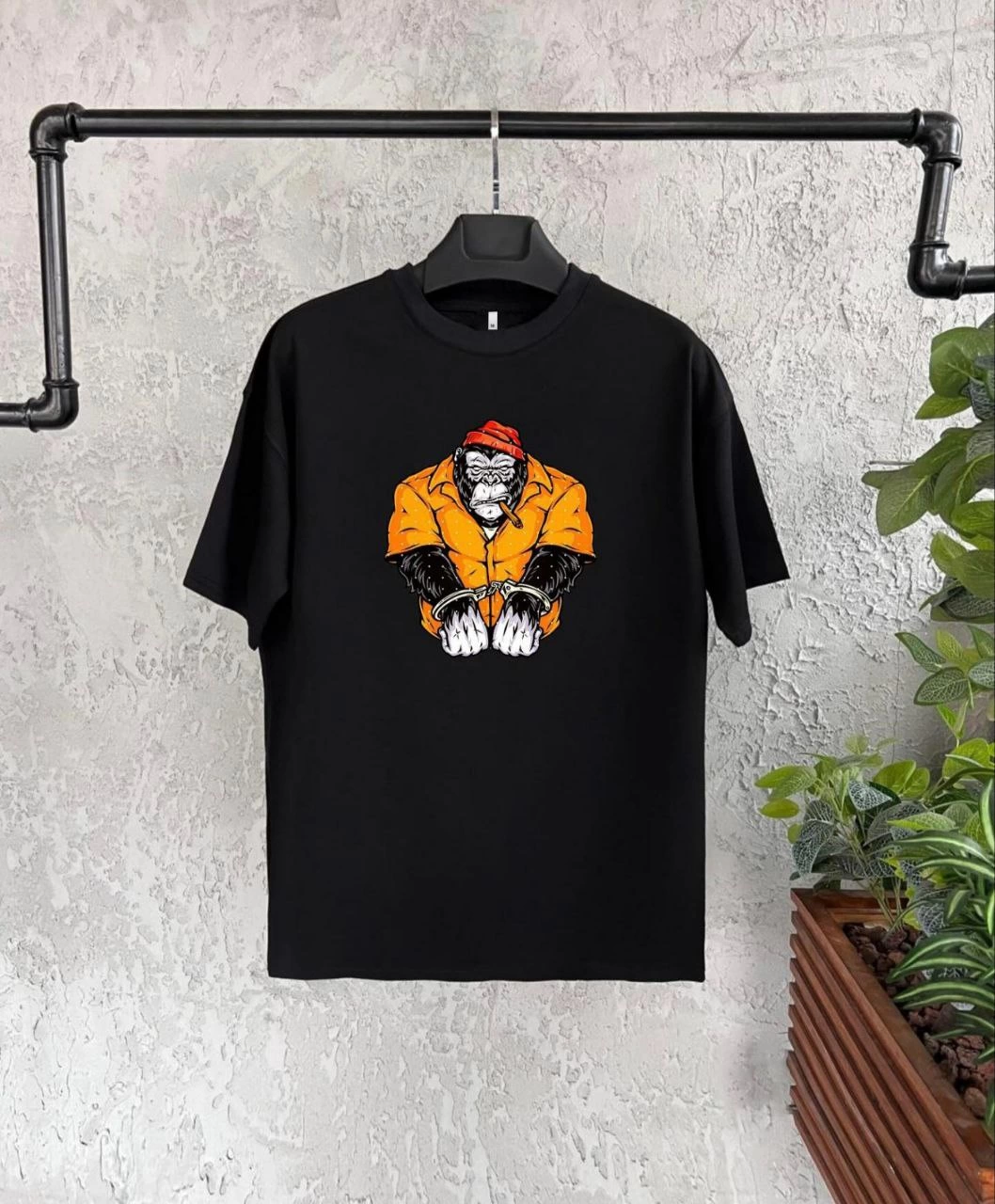 Baskılı T-Shirt - Siyah -