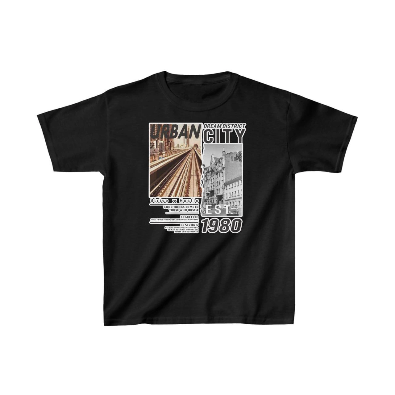 Baskılı T-Shirt - Siyah -