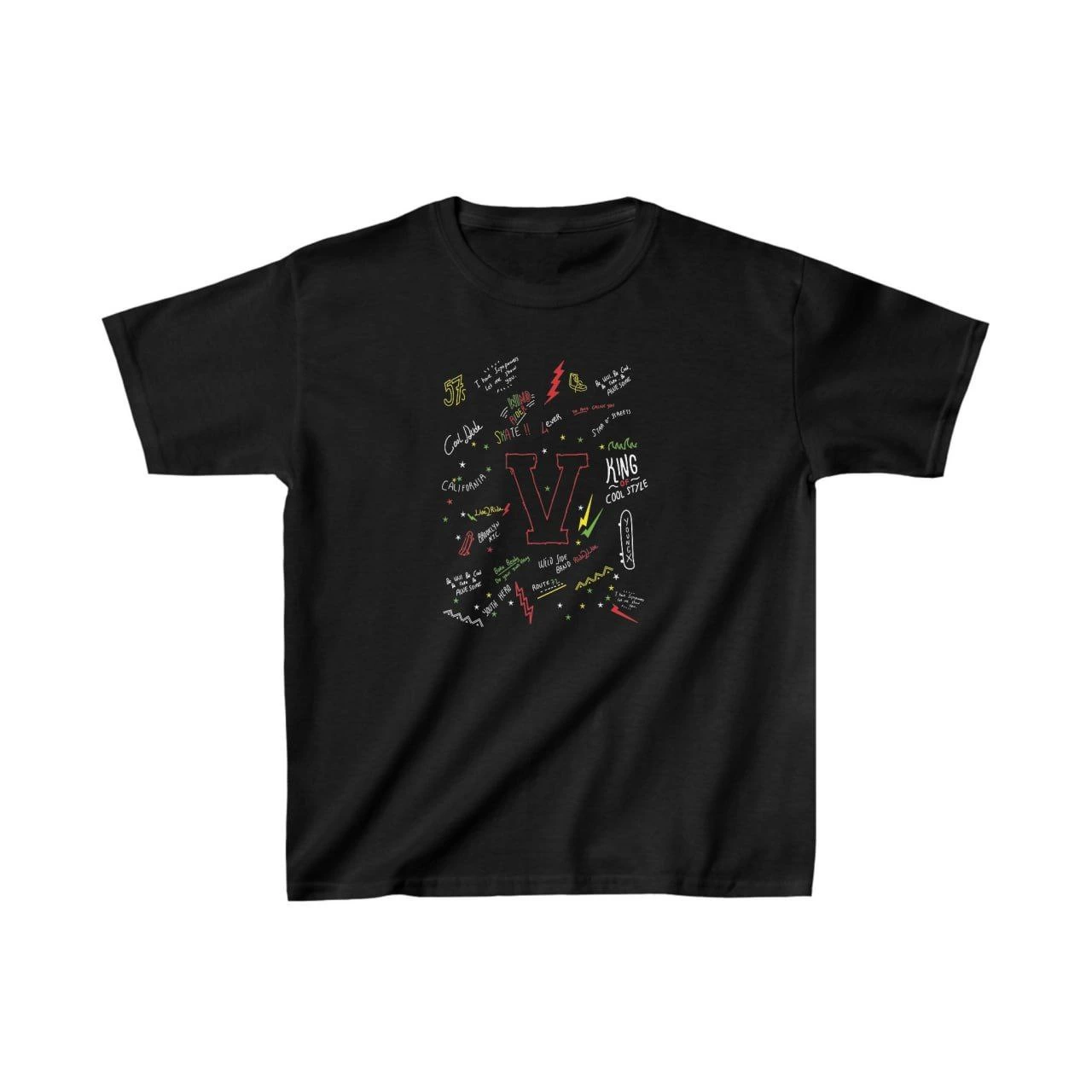 Baskılı T-Shirt - Siyah -