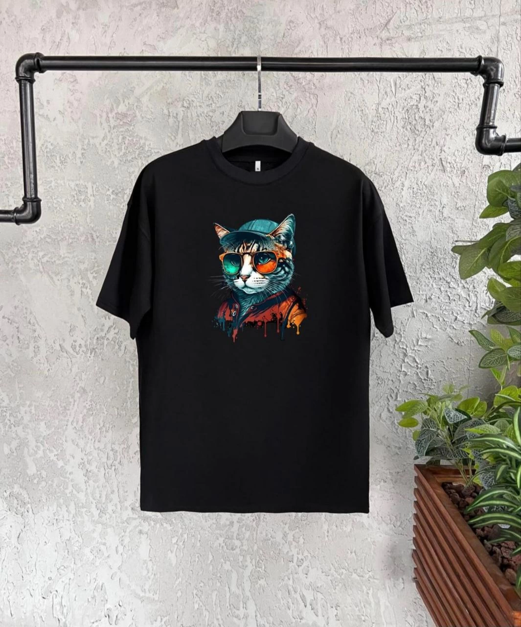 Baskılı T-Shirt - Siyah -