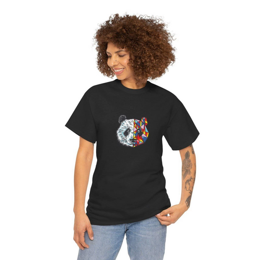 Bisiklet Yaka Baskılı T-Shirt - Siyah -