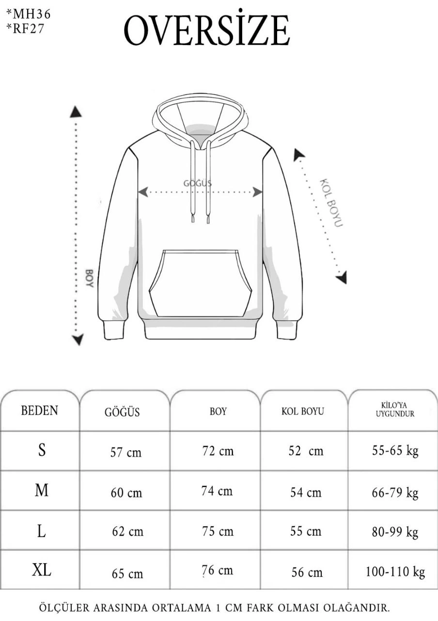 Uzun Kol Kapşonlu Yıkamalı Nakışlı SweatShirt - Siyah