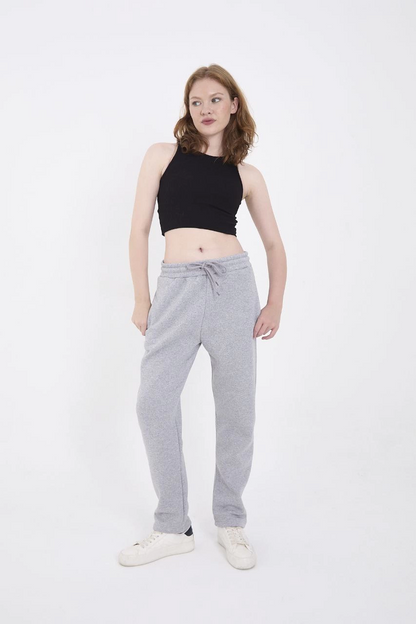 Üç İplik Basic Eşofman Pantolon - Gri