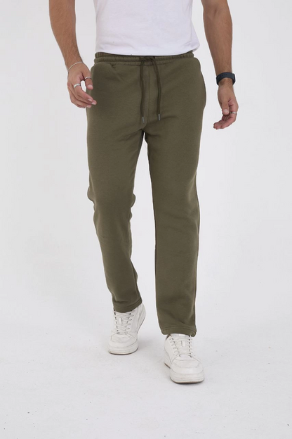 Üç İplik Basic Eşofman Pantolon - Haki