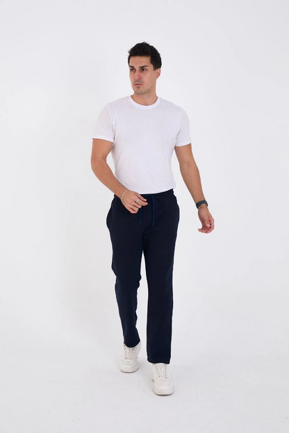 Üç İplik Basic Eşofman Pantolon - Lacivert -