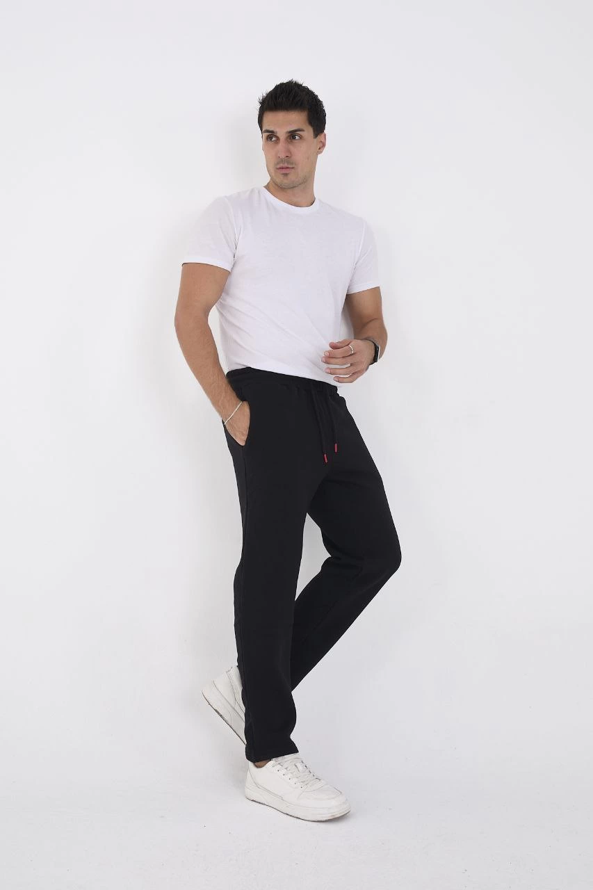 Üç İplik Basic Eşofman Pantolon - Siyah