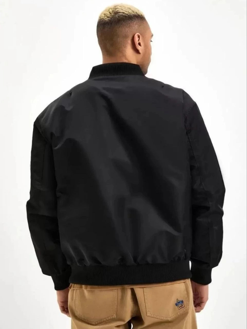 Siyah Bomber Mont - Fergolli Logo Baskılı -