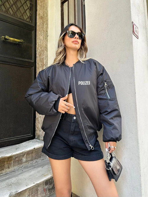 Polizei Bomber Mont  - Siyah -