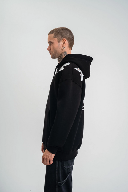 Uzun Kol Bisiklet Yaka Yıkamalı SweatShirt - Siyah -